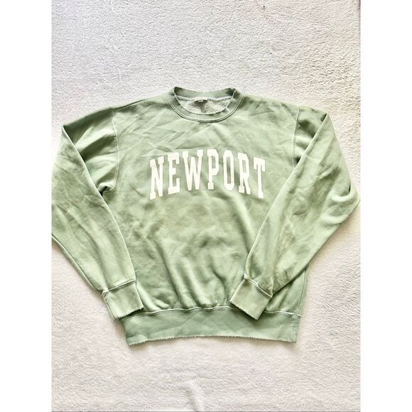 Eucalyptus Green Newport Brandy Melville pullover sweatshirt one size - Picture 2 of 3